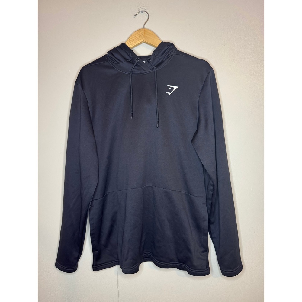 Gymshark Arrival Pullover Hoodie Black Mens Large GMP05013 Athletic Sweatshirt‎